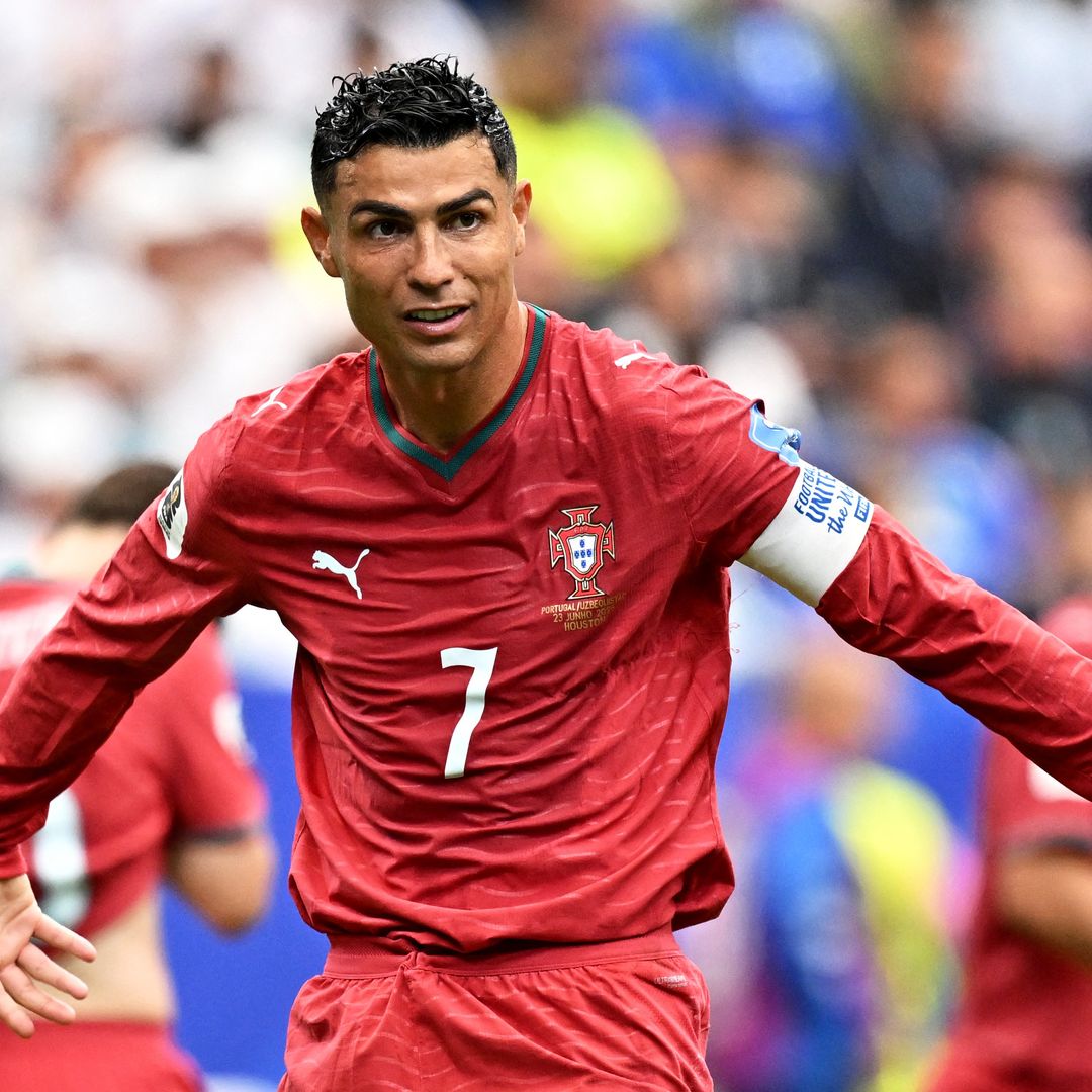 Festejo de Cristiano Ronaldo tras marcar gol contra Uzbekistán. Foto: Reuters